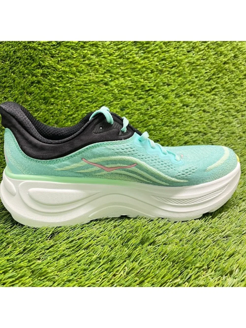 Hoka One One Bondi 9 Womens Size 8.5 Blue Pink Athletic Running Shoes Sneakers